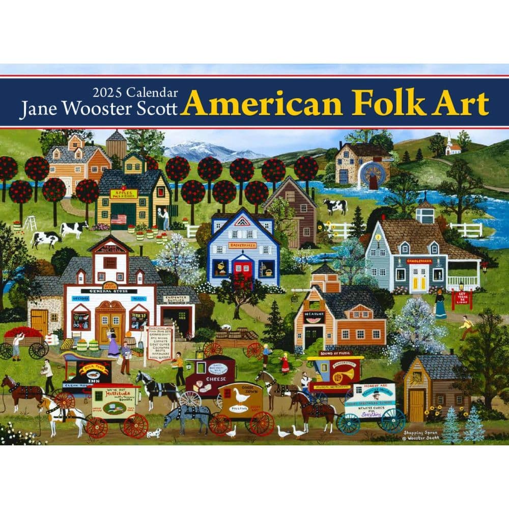 American Folk Art 2025 Wall Calendar Main Product Image width="1000" height="1000"