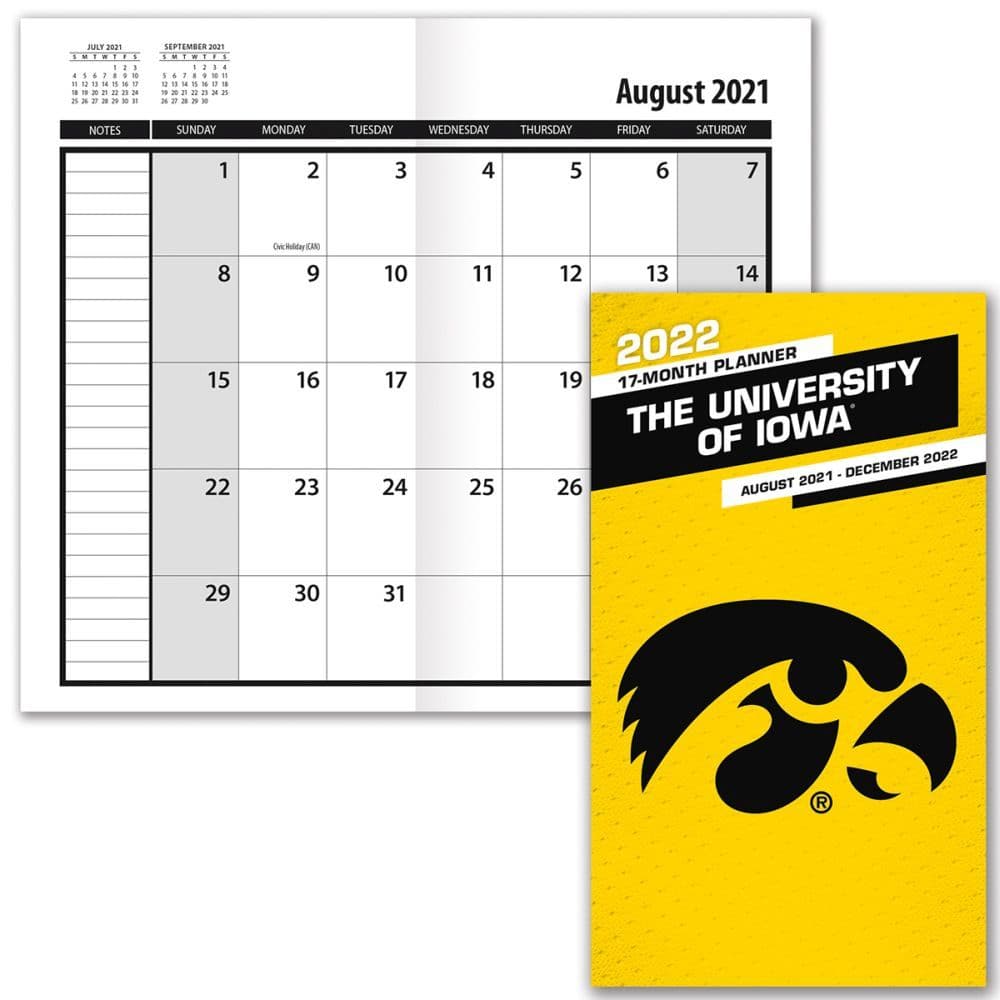 Iowa Hawkeyes 2022 17-Month Pocket Planner