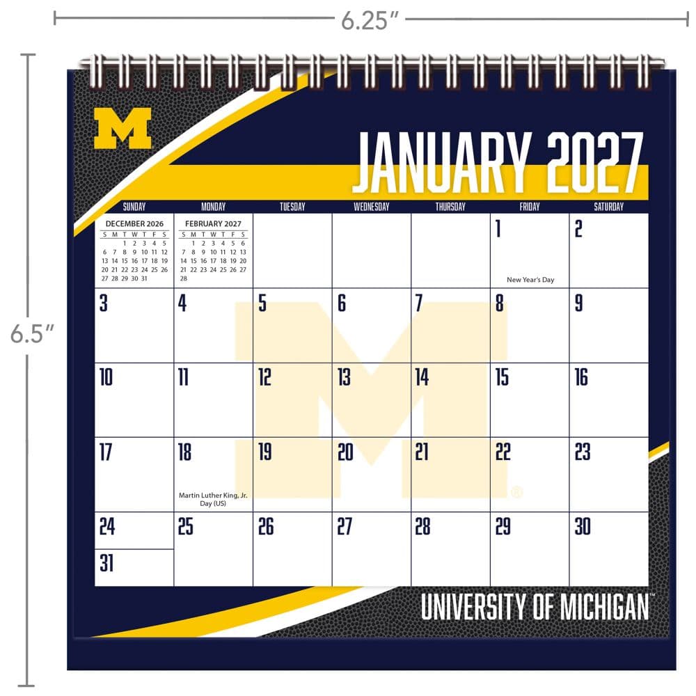 Michigan Wolverines 2027 Easel Desk Calendar Second Alternate Image