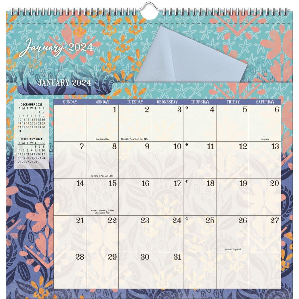 Bohemian File It 2024 Wall Calendar