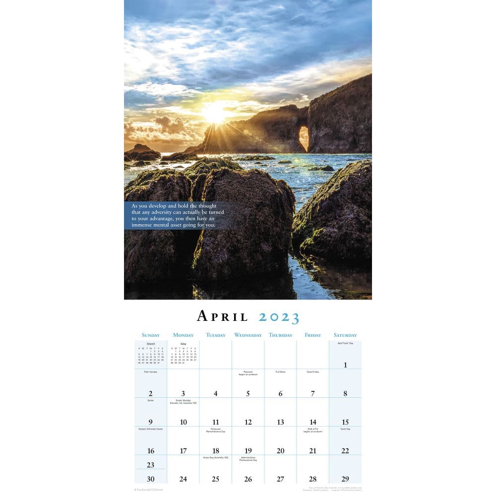 Positive Thinking 2023 Wall Calendar - Calendars.com