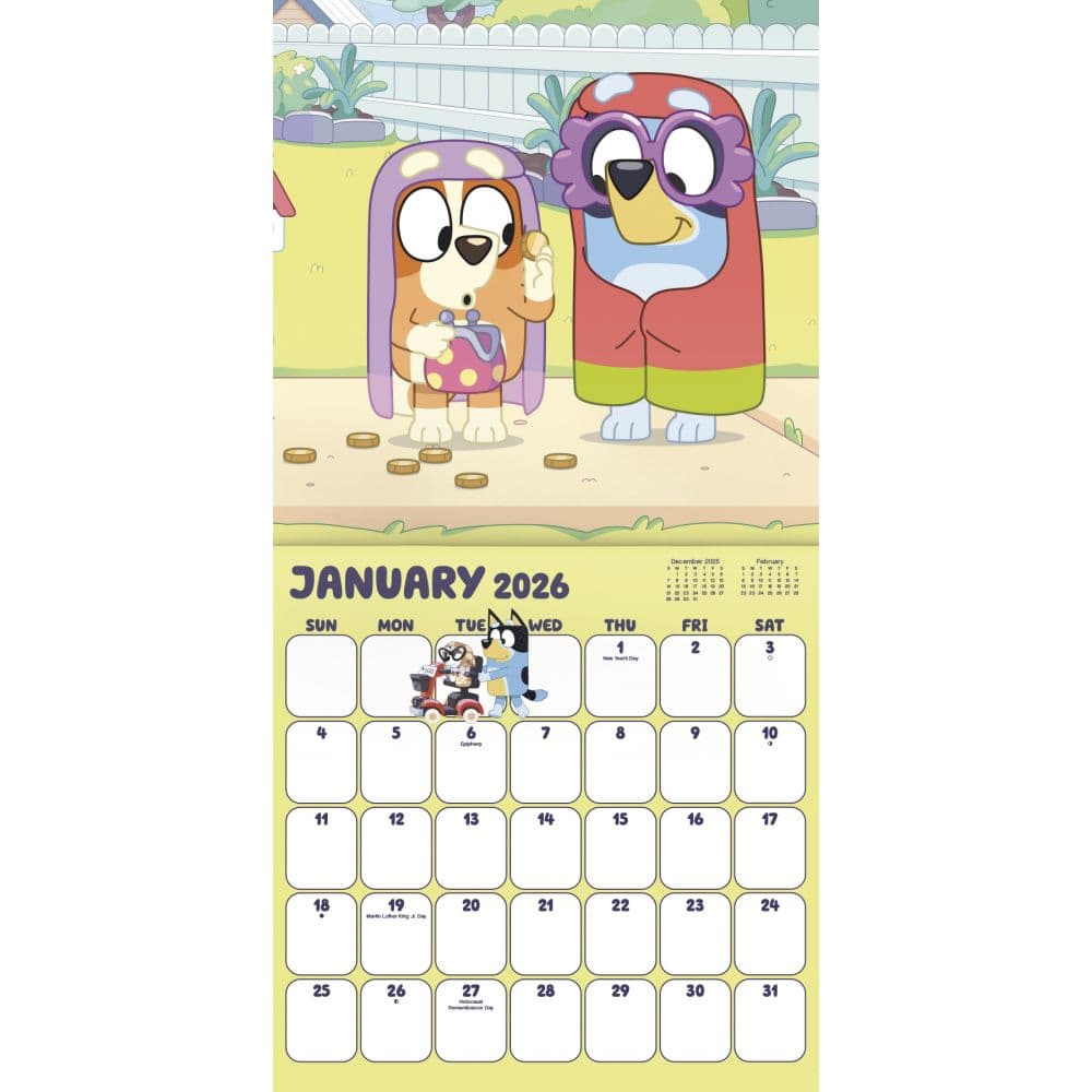 Bluey 2026 Wall Calendar Second Alternate Image