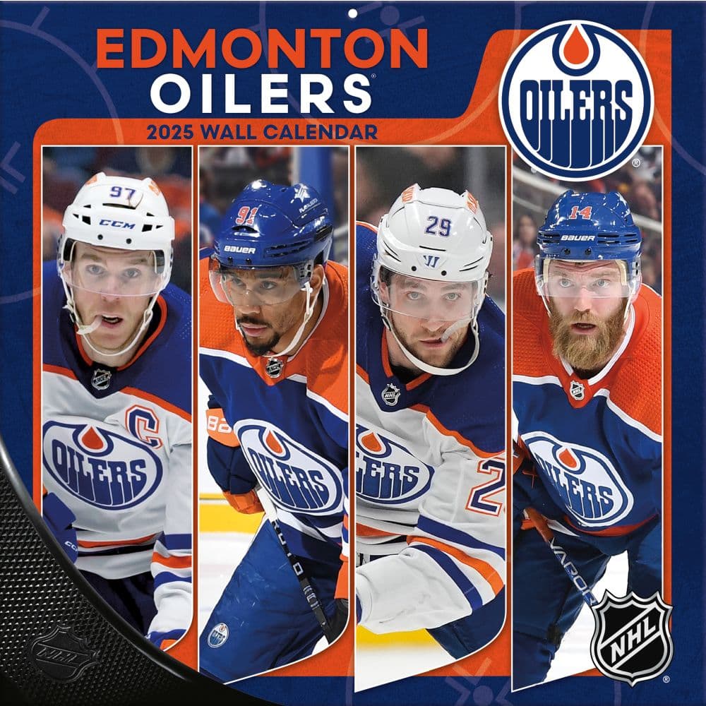 NHL Edmonton Oilers 2025 Wall Calendar