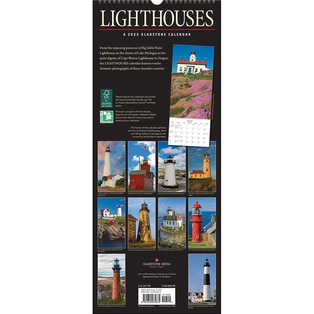 Lighthouses 2025 Poster Wall Calendar First Alternate Image width=&quot;1000&quot; height=&quot;1000&quot;