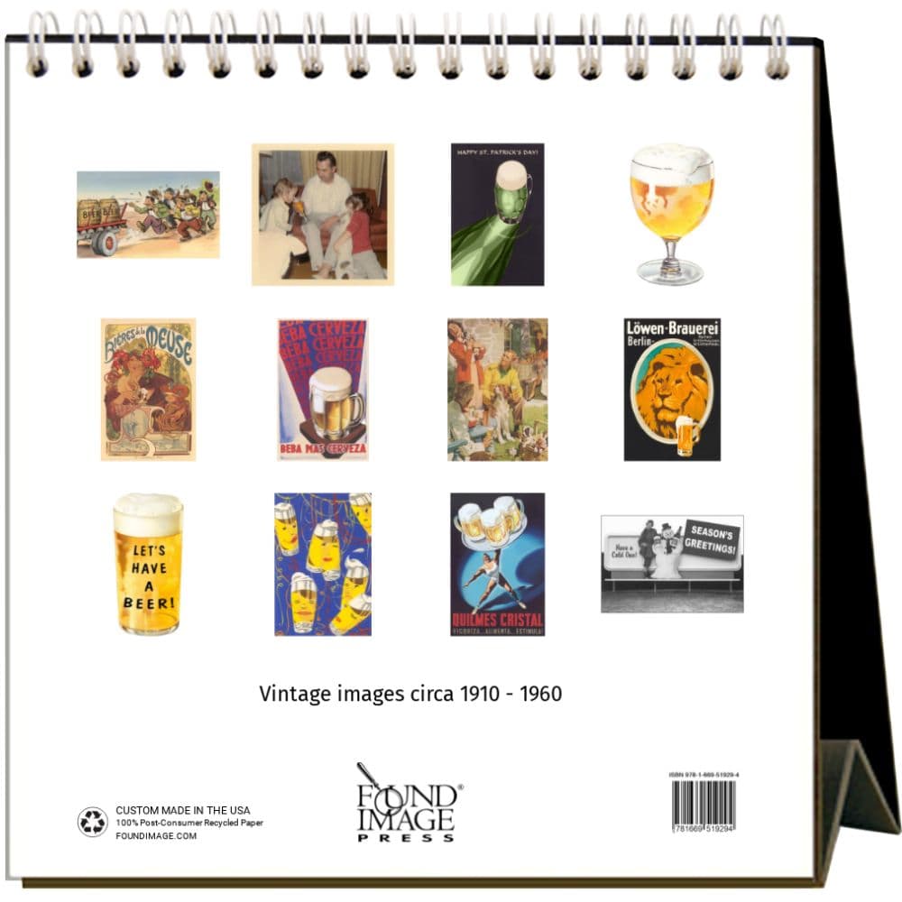 Nostalgic Beer 2025 Easel Desk Calendar First Alternate Image width="1000" height="1000"