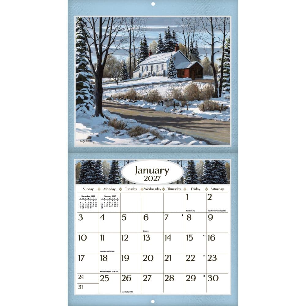 Road Home 2027 Wall Calendar by Bill Saunders Second Alternate Image