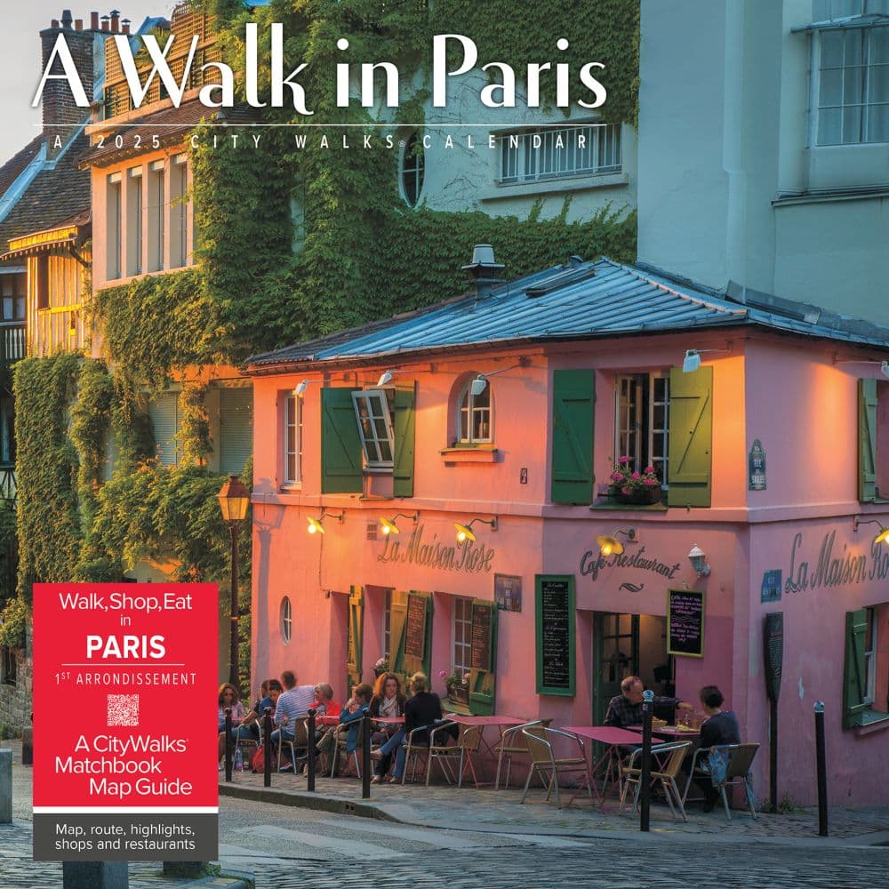 Walk in Paris 2025 Wall Calendar Main Image