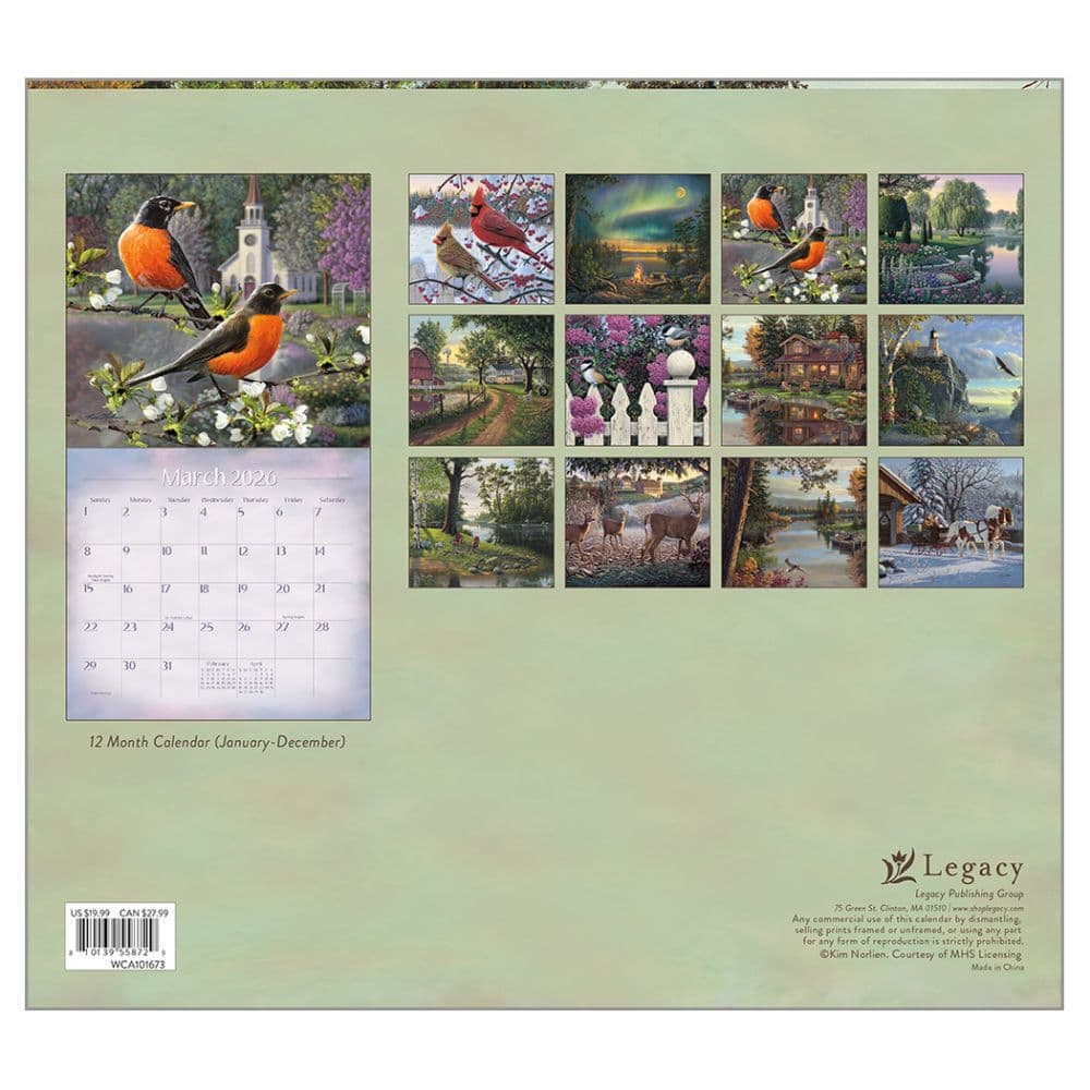 Peace and Tranquility by Kim Norlien 2026 Wall Calendar First Alternate Image