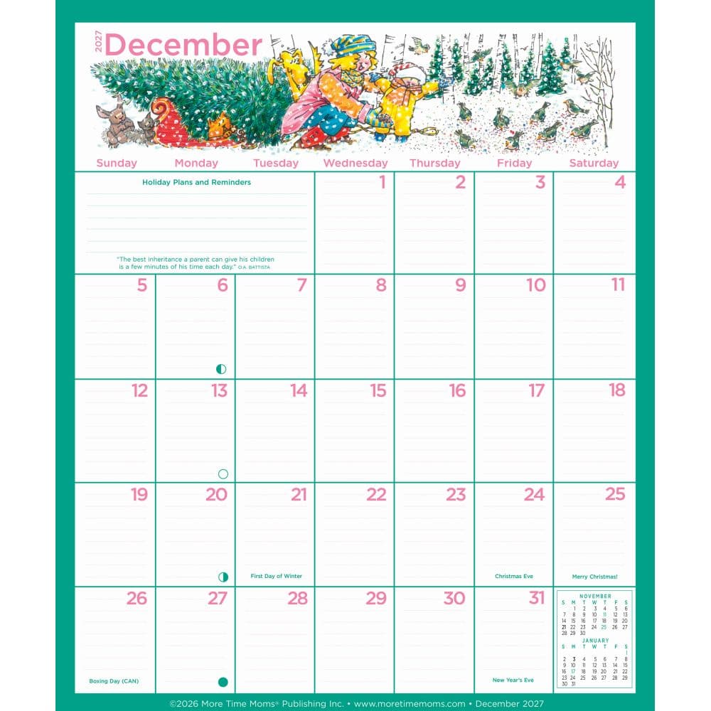 More Time Moms Fridge Calendar 2027 Magnetic Calendar Fourth  Alternate Image