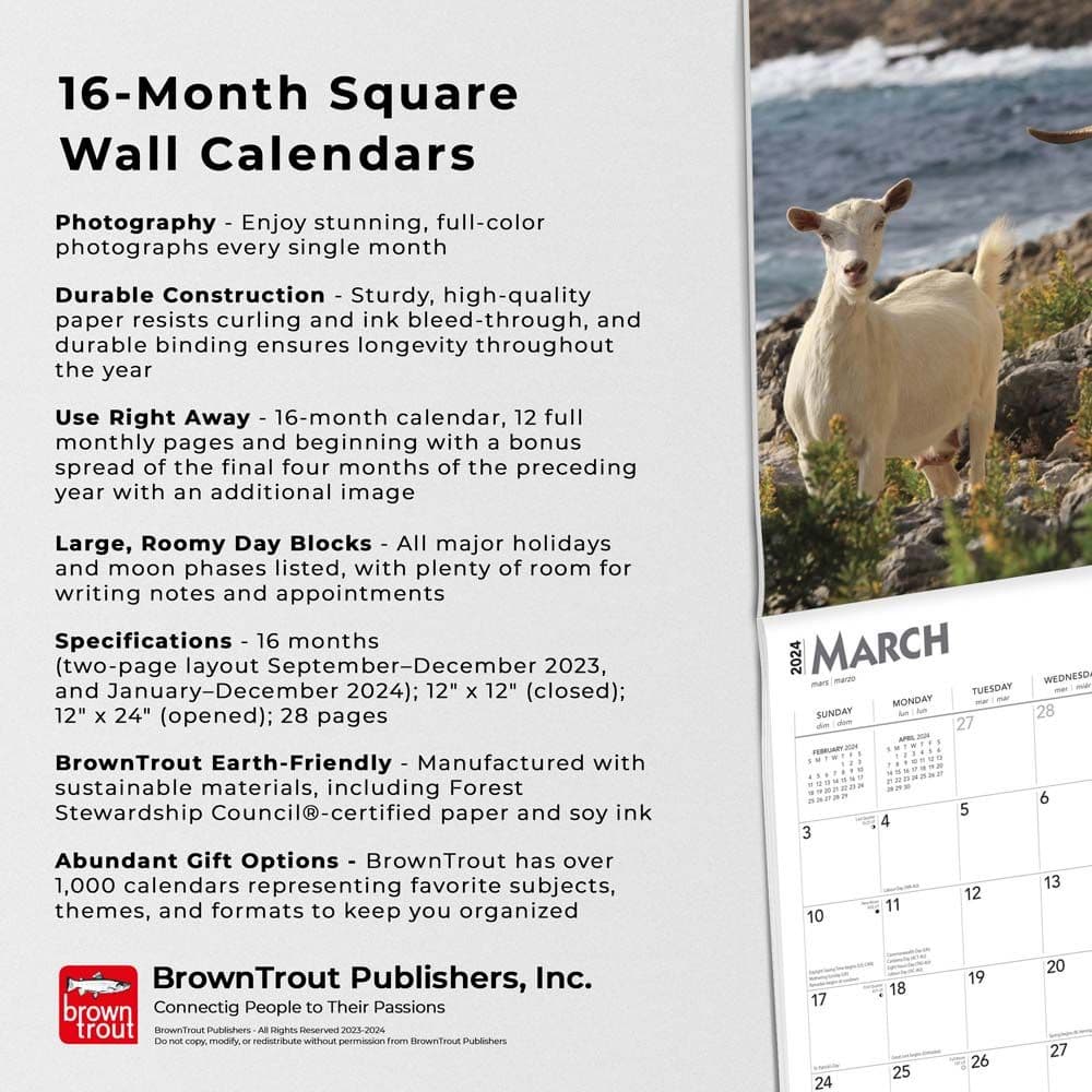 Goats 2024 Wall Calendar