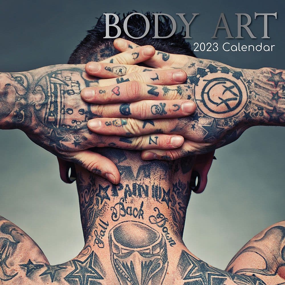 The Gifted Stationery Co Ltd Body Art 2023 Wall Calendar