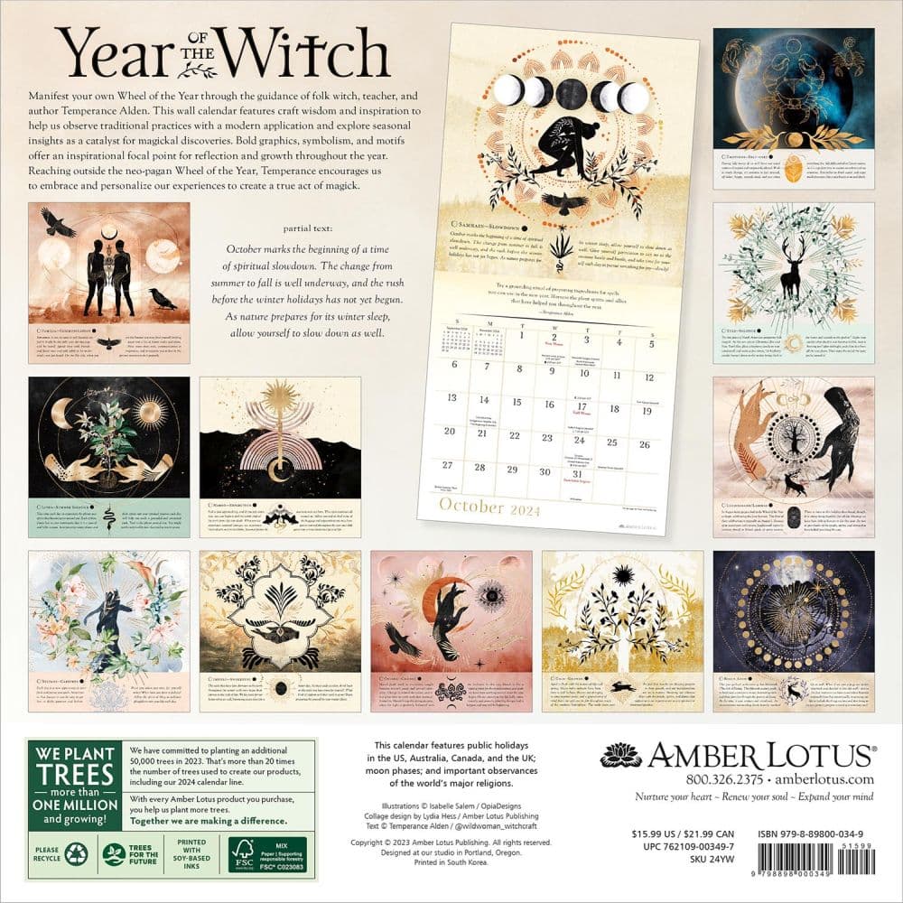 Year of the Witch 2025 Wall Calendar