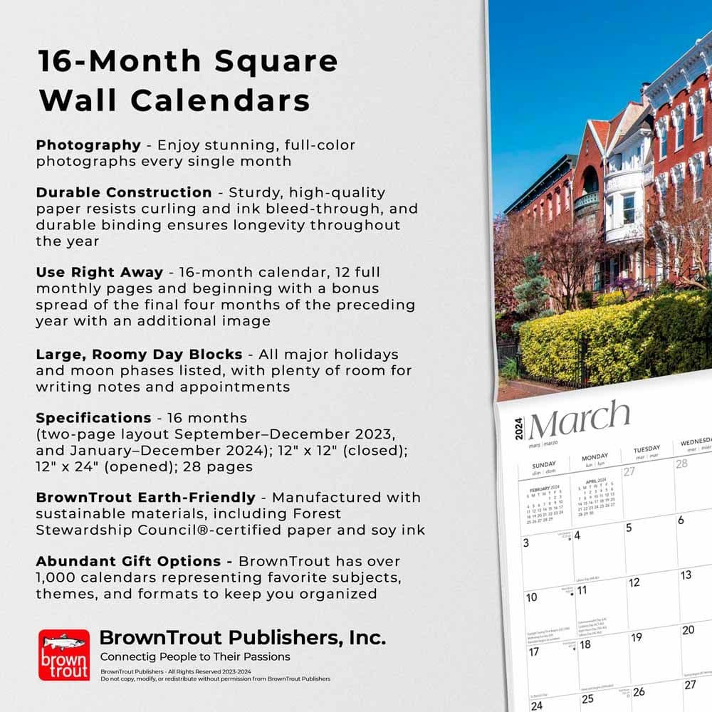 Washington DC 2024 Wall Calendar