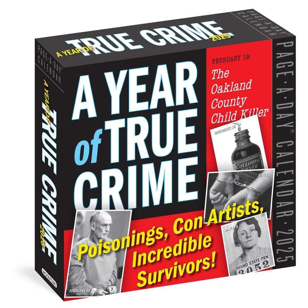 True Crime 2025 Desk Calendar Main Image