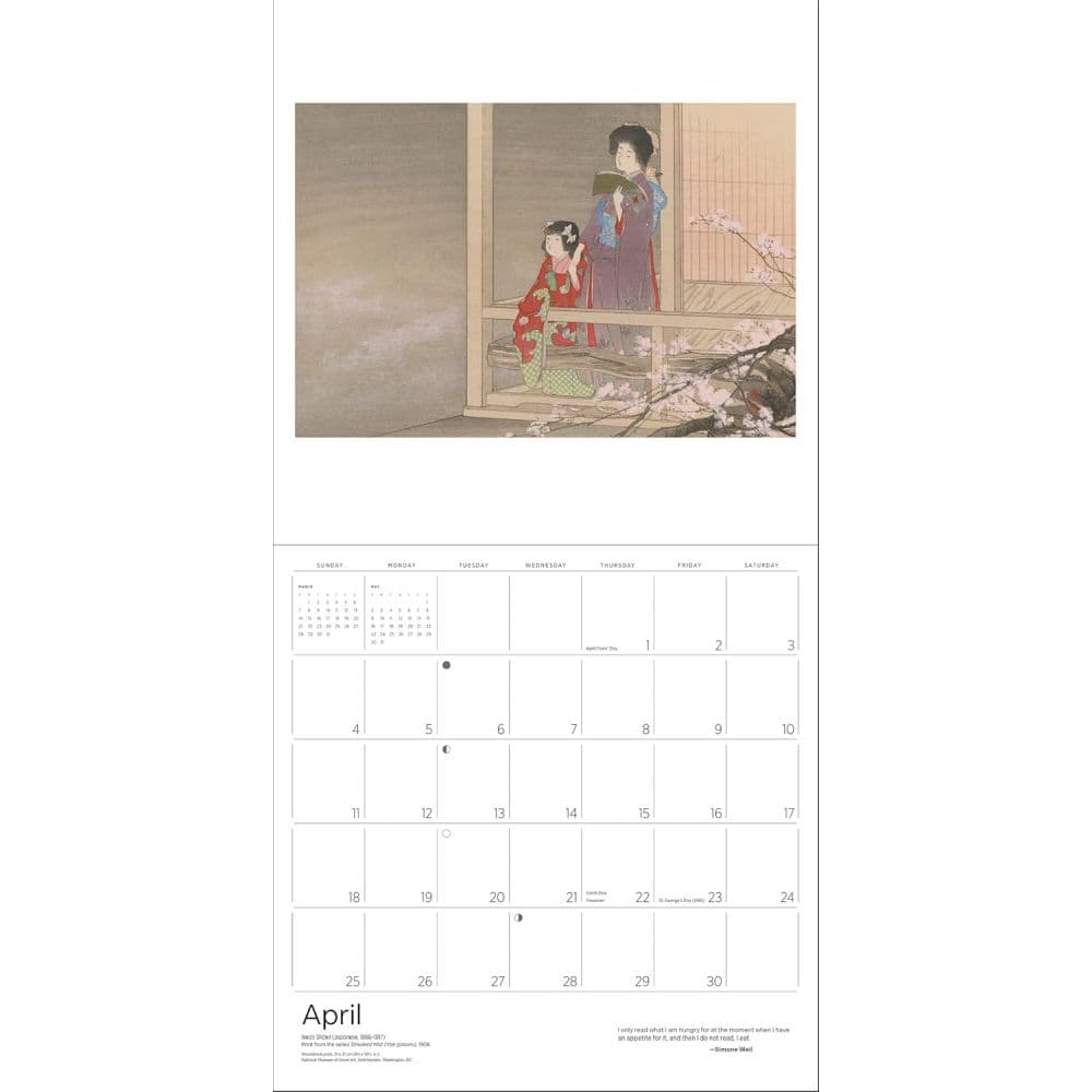 Reading Woman 2027 Wall Calendar Fifth  Alternate Image