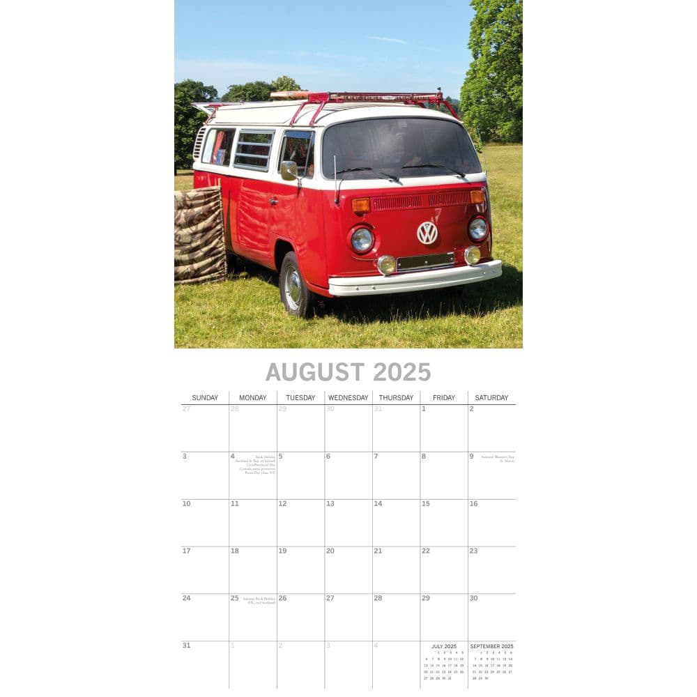 Camper Vans 2025 Wall Calendar