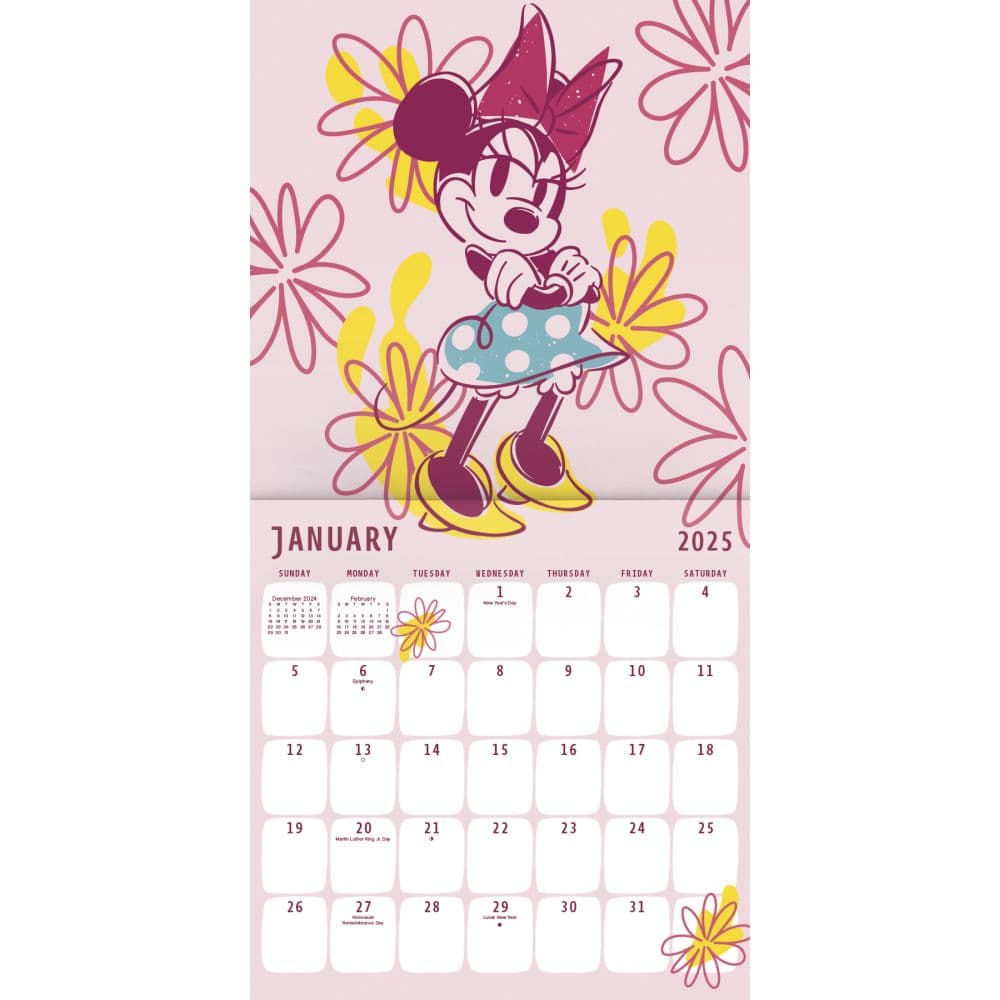 Minnie Mouse 2025 Mini Wall Calendar Second Alternate Image width=&quot;1000&quot; height=&quot;1000&quot;