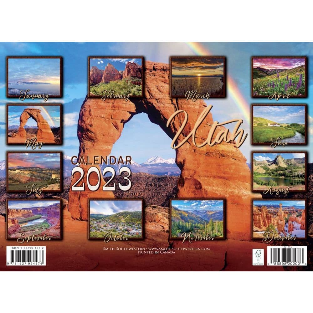 Utah Calendar 2023 Utah 2023 Wall Calendar - Calendars.com