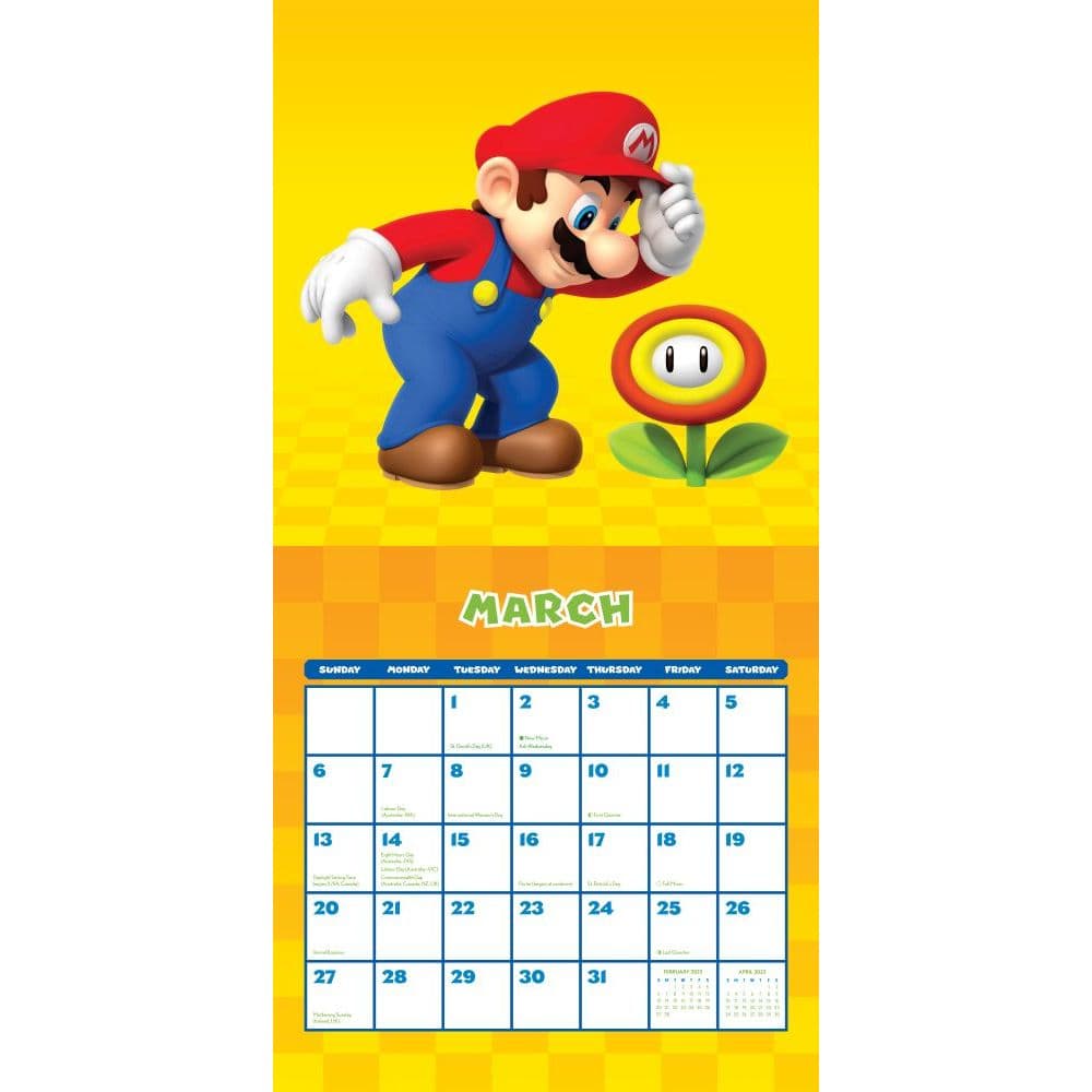 Nintendo Calendar 2022 Super Mario 2022 Wall Calendar - Calendars.com