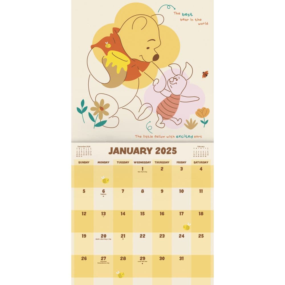 Winnie The Pooh Exclusive with Bonus Print 2025 Wall Calendar