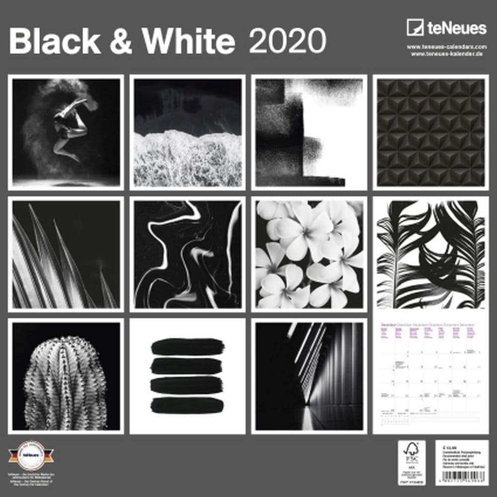 Black & White Wall Calendar - Calendars.com