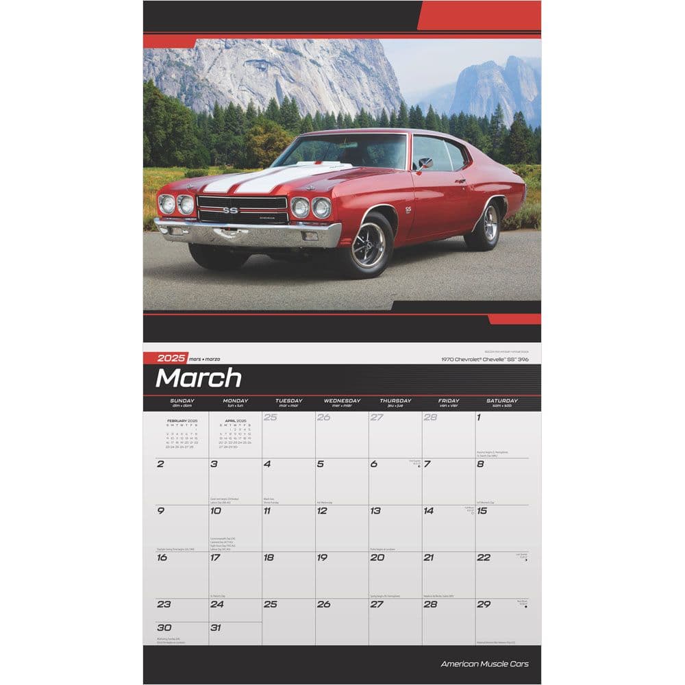 American Muscle Cars Deluxe 2025 Wall Calendar First Alternate Image width=&quot;1000&quot; height=&quot;1000&quot;
