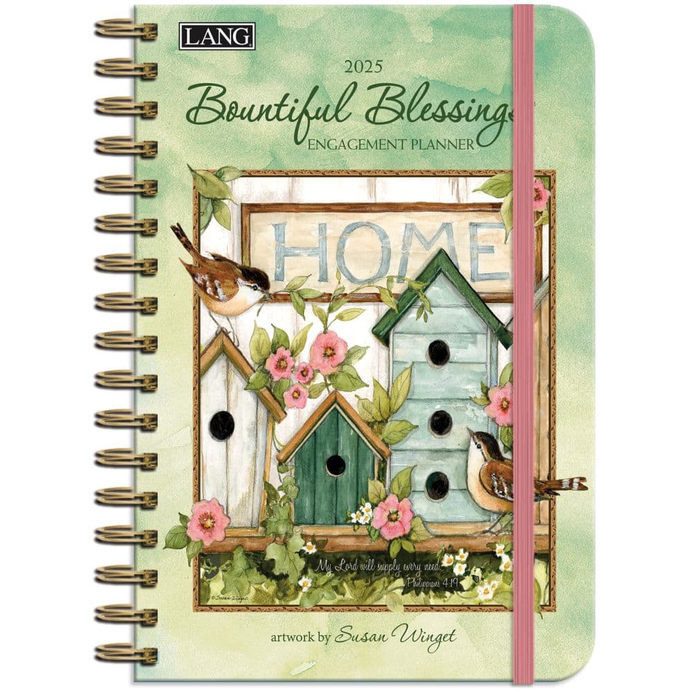 Bountiful Blessings by Susan Winget 2025 Spiral Engagement Planner