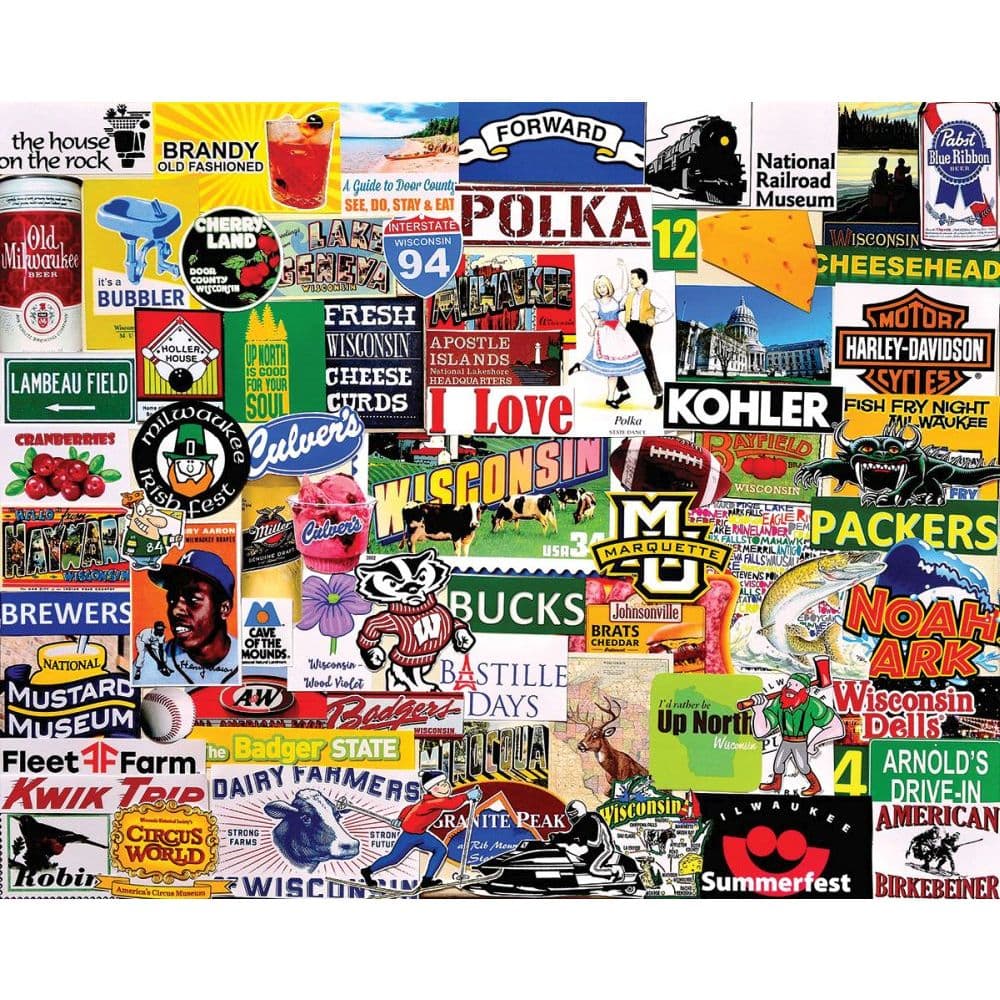 Love Wisconsin 1000 Piece Puzzle Main Image
