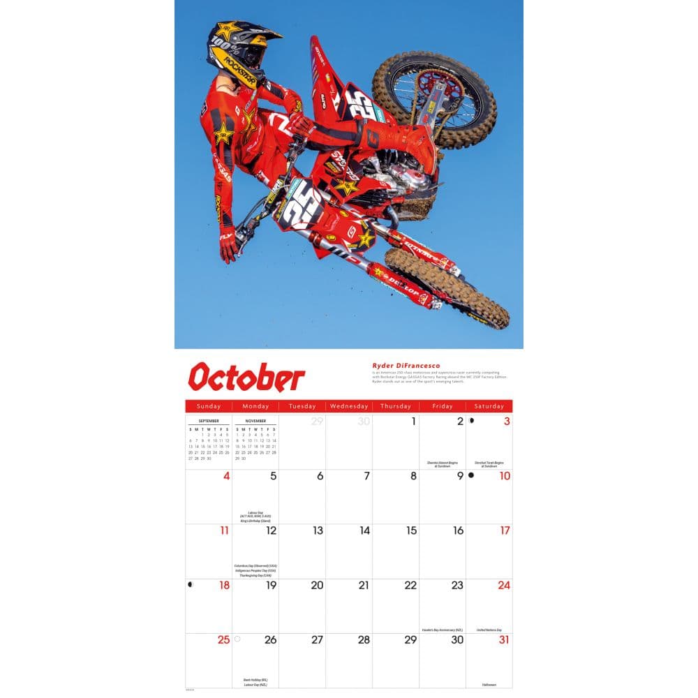 Motocross 2026 Wall Calendar Fourth Alternate Image