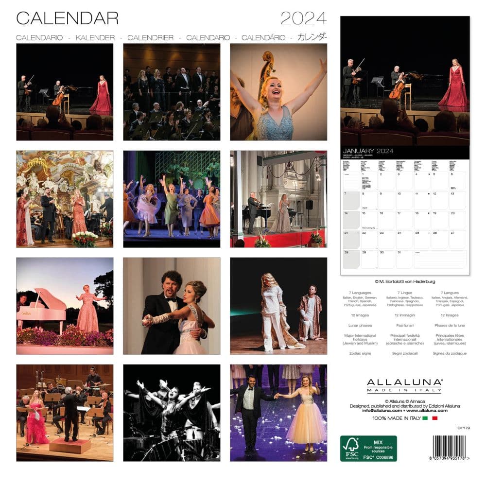 Opera 2025 Wall Calendar