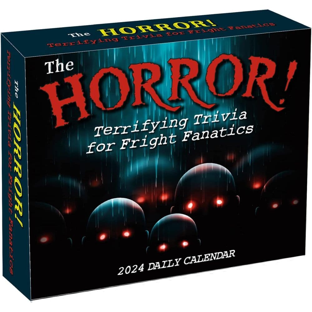 The Horror Terrifying Trivia 2024 Desk Calendar Main Product Image width=&quot;1000&quot; height=&quot;1000&quot;