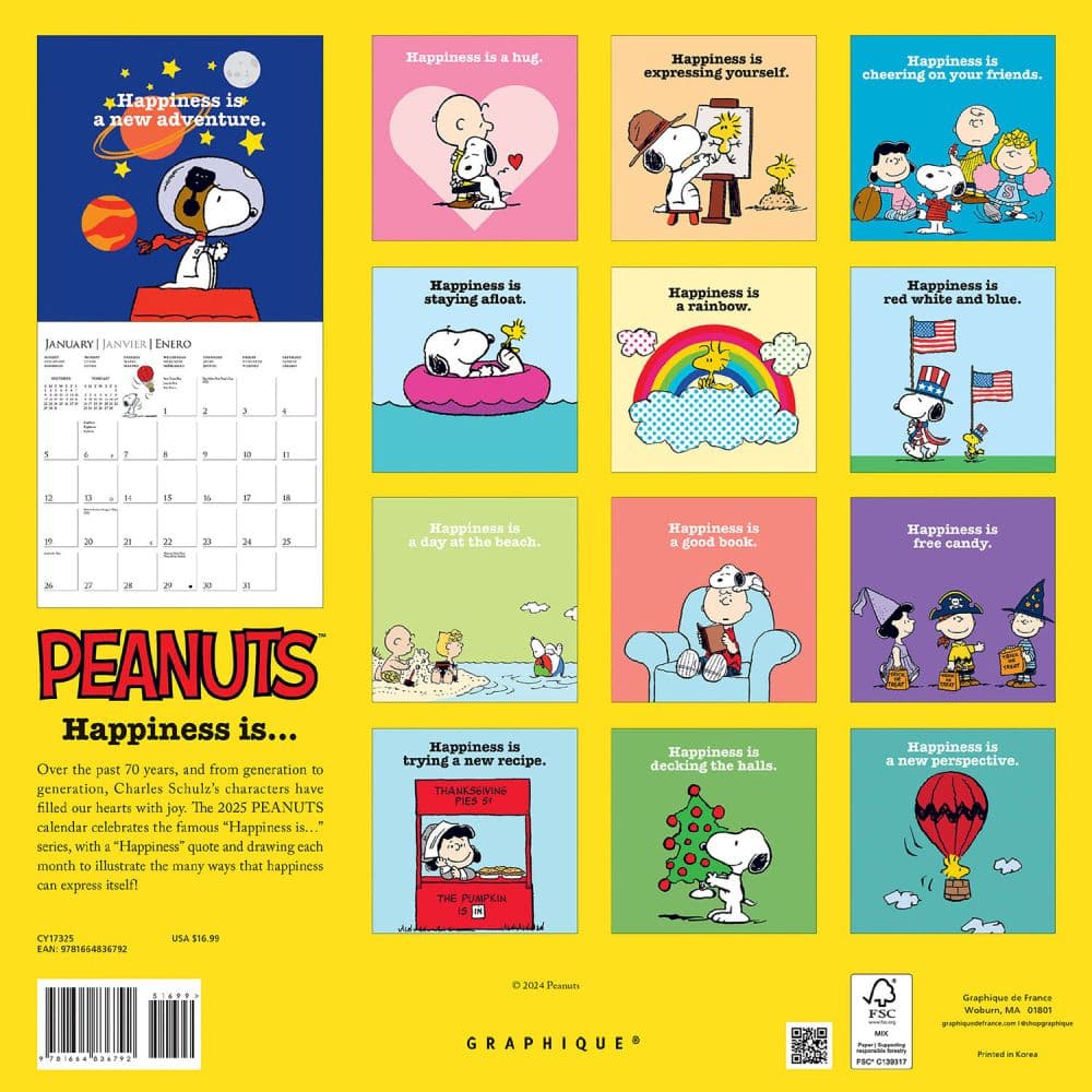 Peanuts Happiness Is 2025 Wall Calendar First Alternate Image width=&quot;1000&quot; height=&quot;1000&quot;