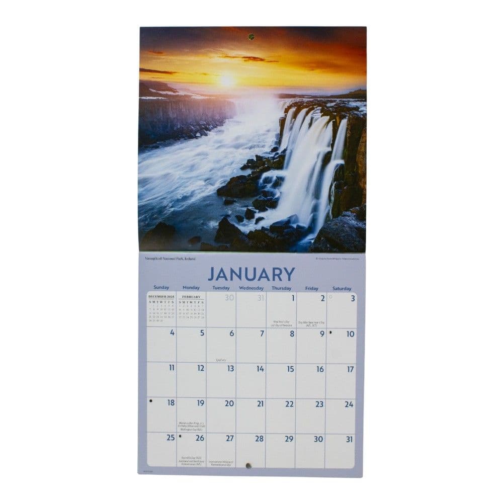 Waterfalls 2026 Mini Wall Calendar Third Alternate Image