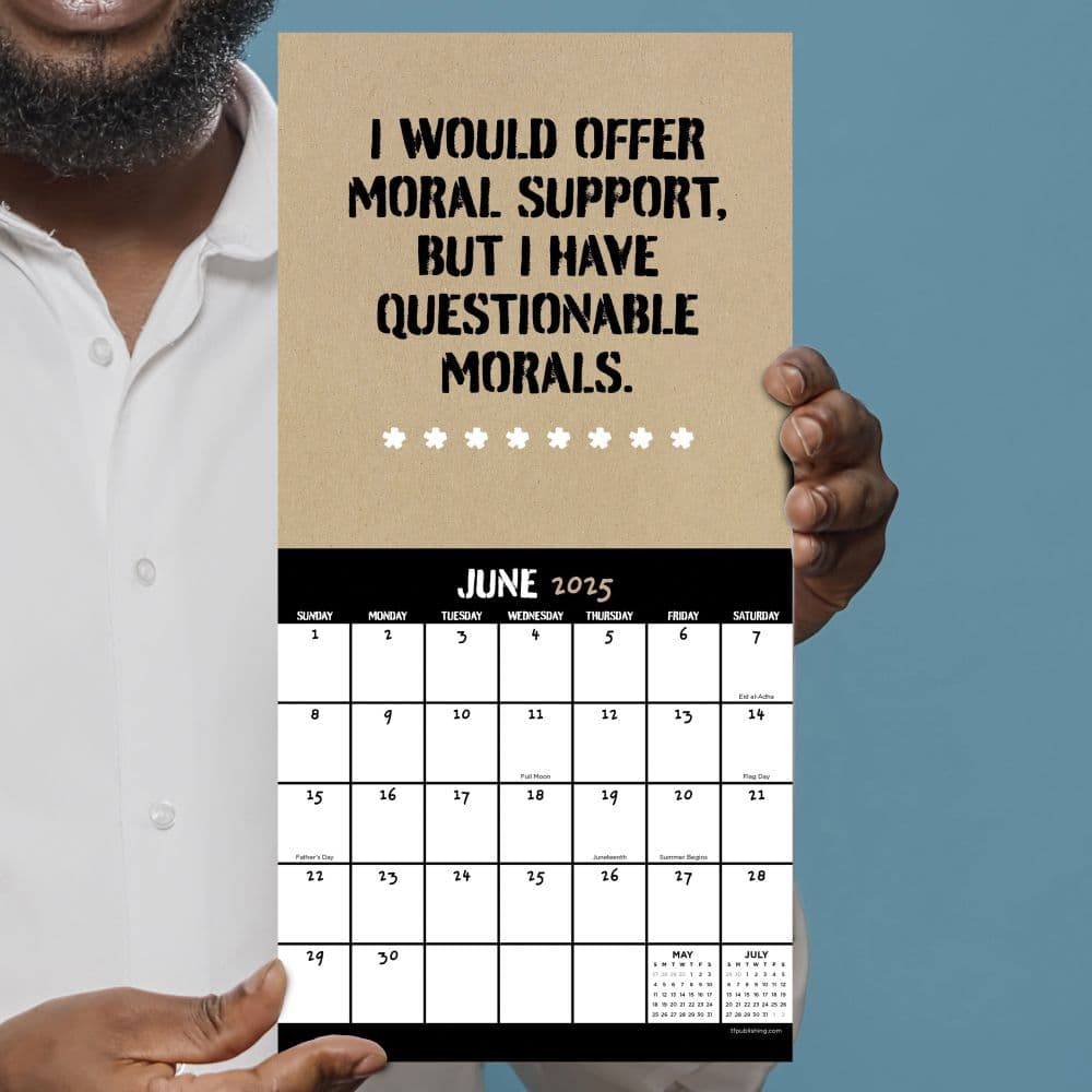 Anti Affirmations 2025 Mini Wall Calendar June