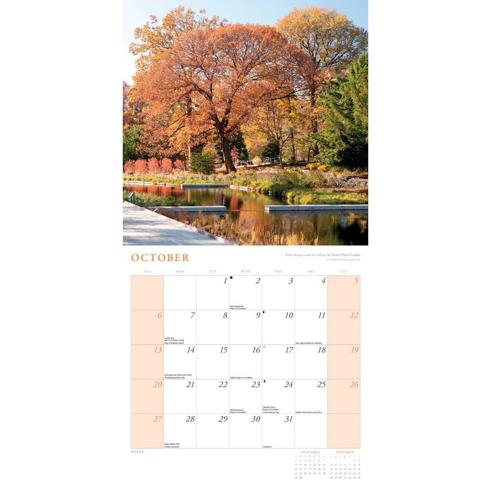 NY Botanical Gardens Photo 2024 Wall Calendar Alt2
