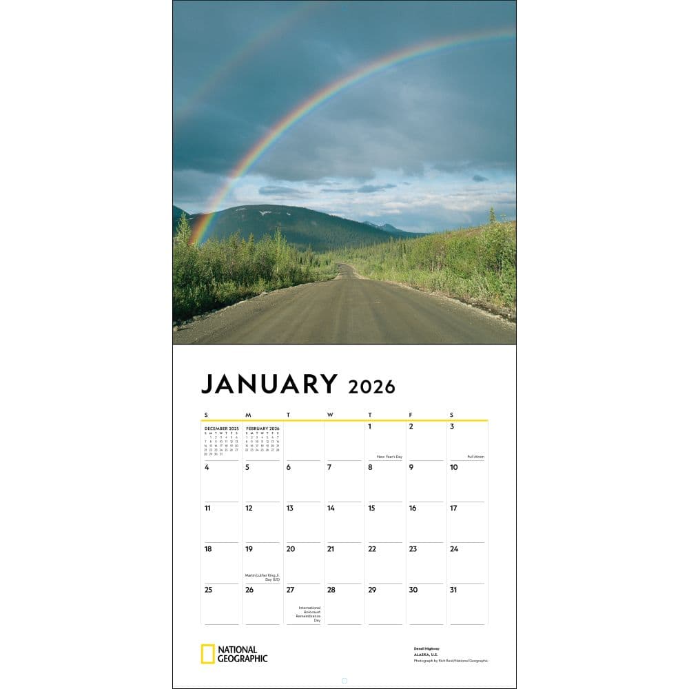 American Roadtrips National Geographic 2026 Wall Calendar Second Alternate Image