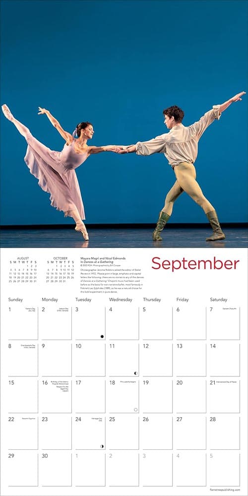 Royal Ballet 2024 Wall Calendar September