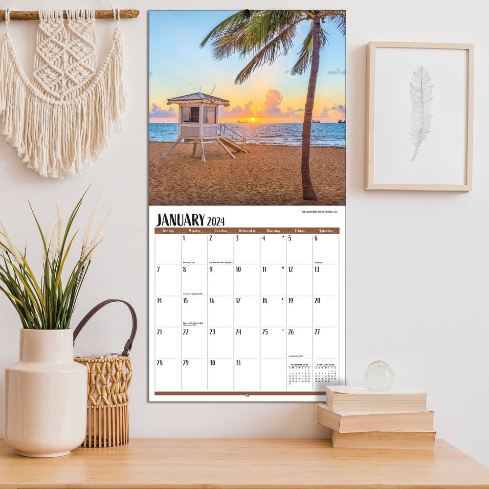 Lang 2024 Wall Calendars Beach Image to u