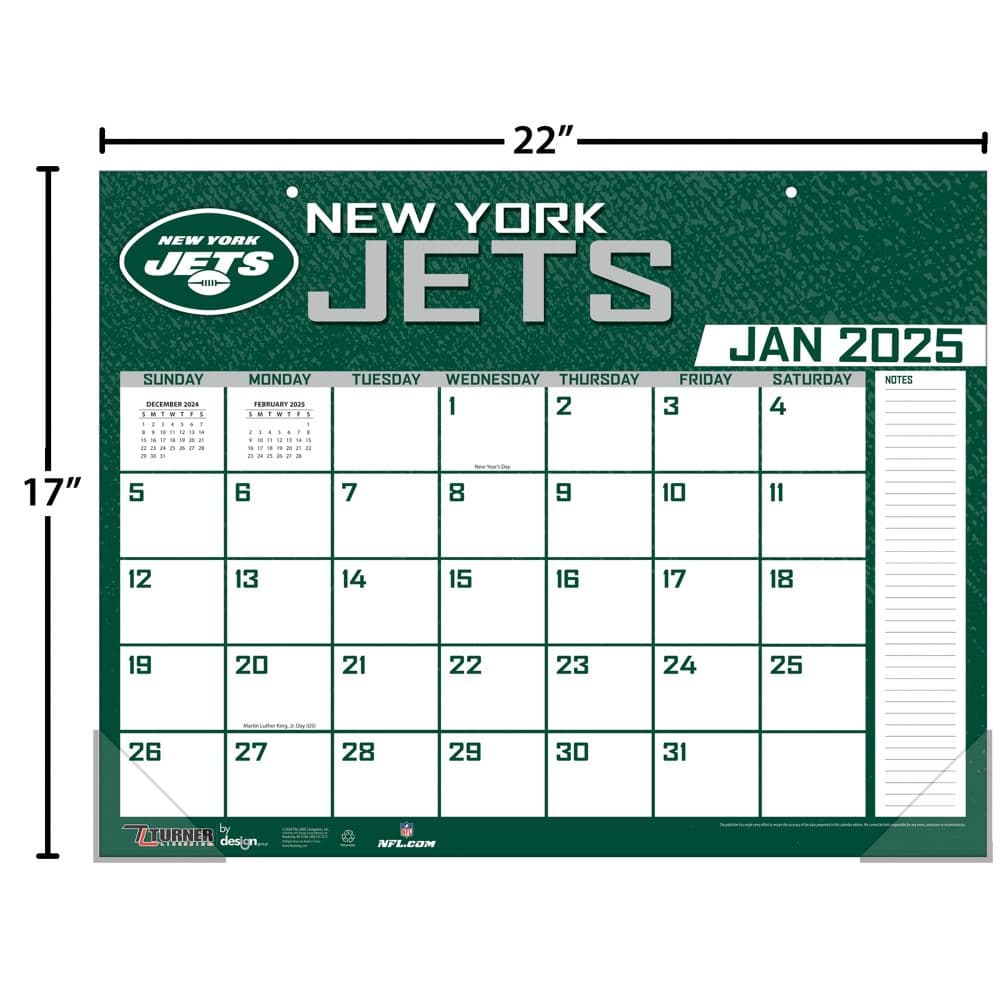 NFL New York Jets 2025 Desk Pad Fourth Alternate Image