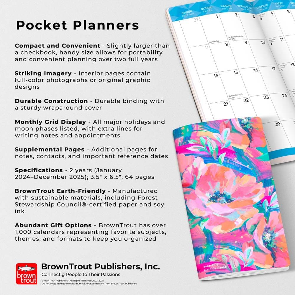 Floral Fireworks 2024 Pocket Planner