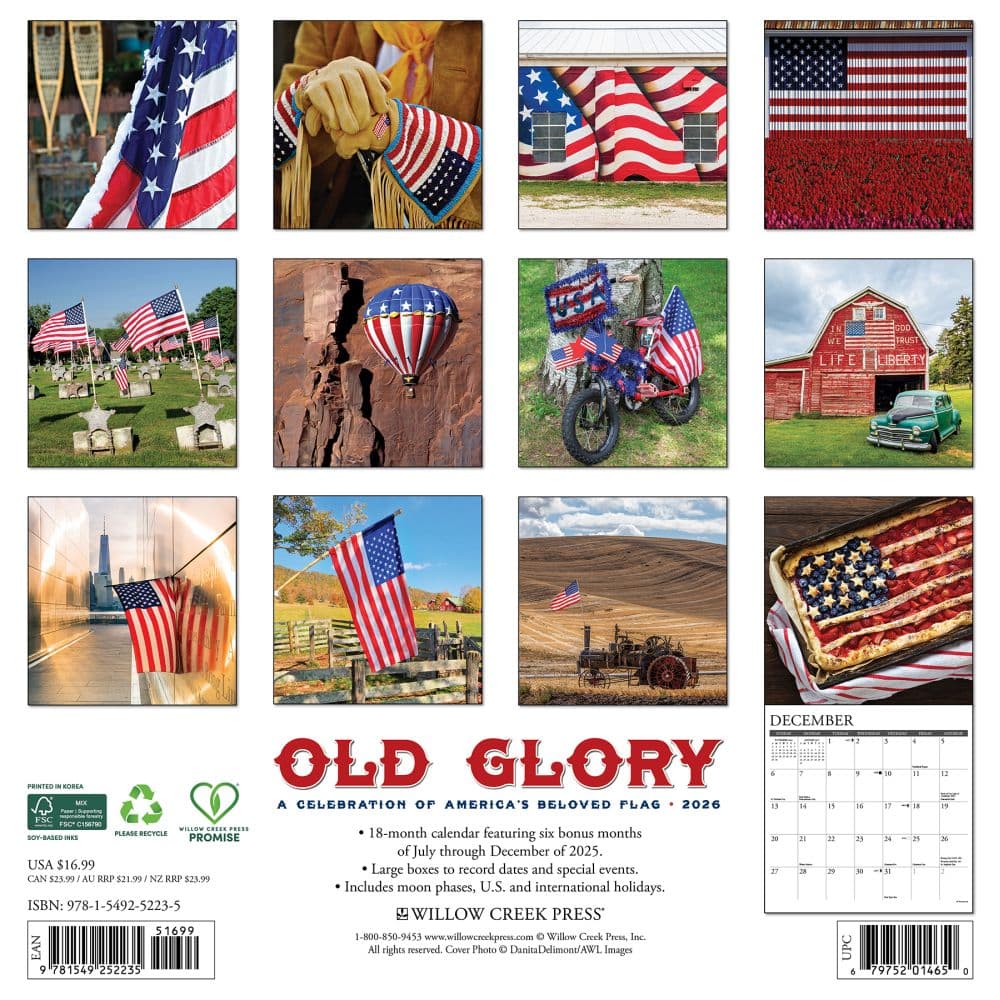 Old Glory 2026 Wall Calendar First Alternate Image