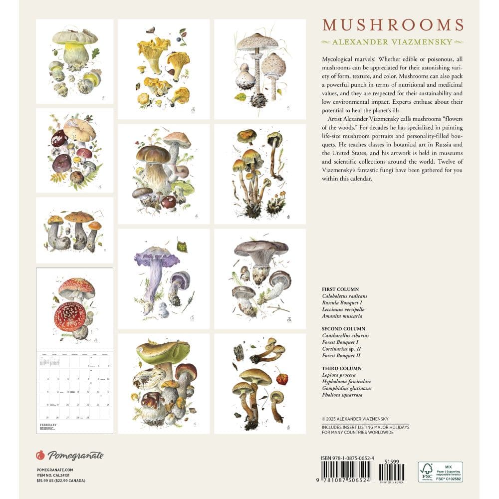 Mushrooms Viazmensky 2024 Wall Calendar Calendars Com   7f6a167b 183a 4e92 9ff7 81ba2d38f5cf