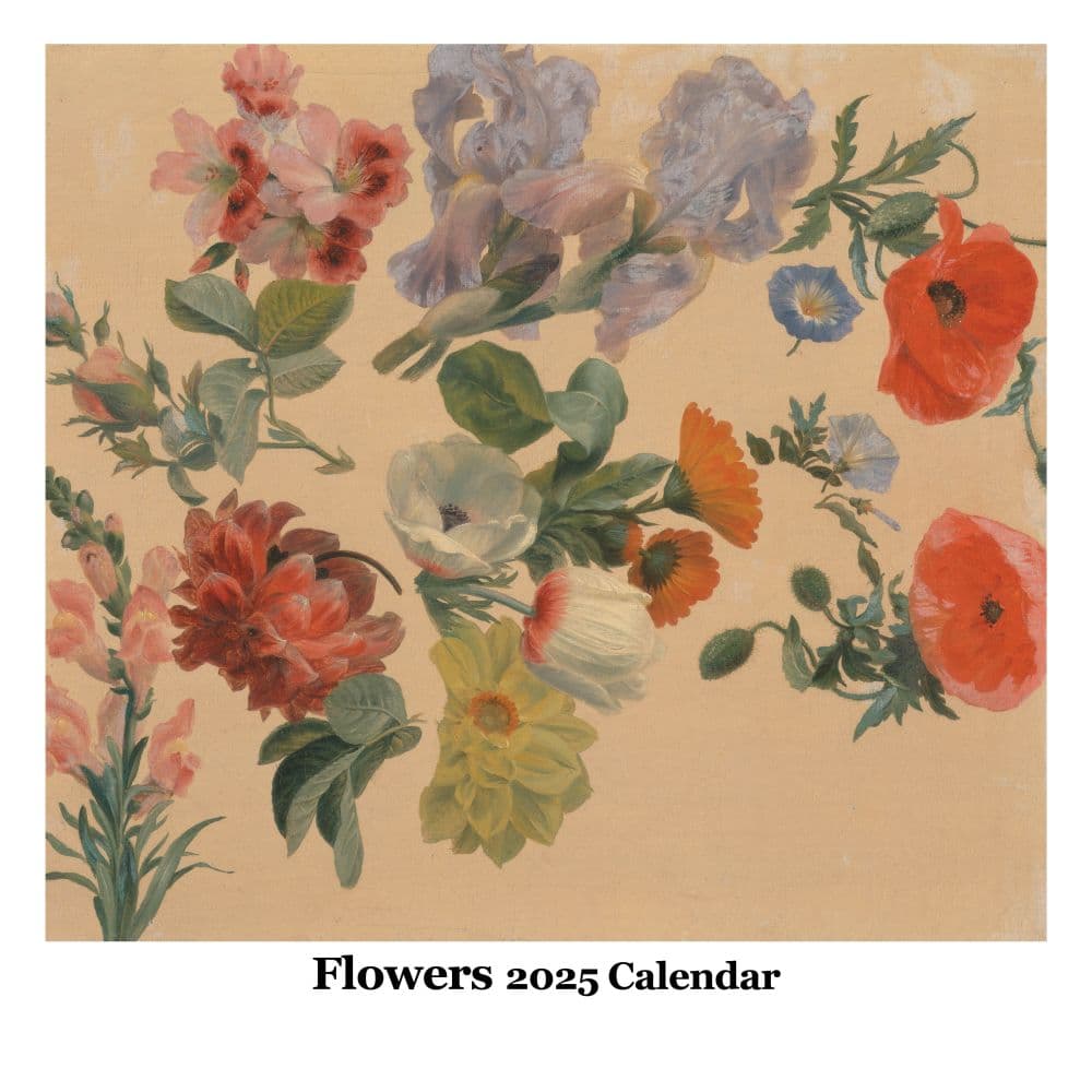 Flowers Square 2025 Wall Calendar