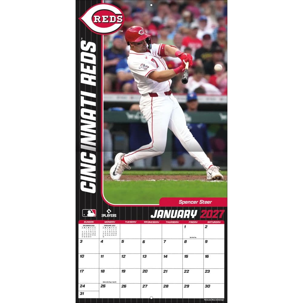MLB Cincinnati Reds 2027 Wall Calendar Third Alternate Image