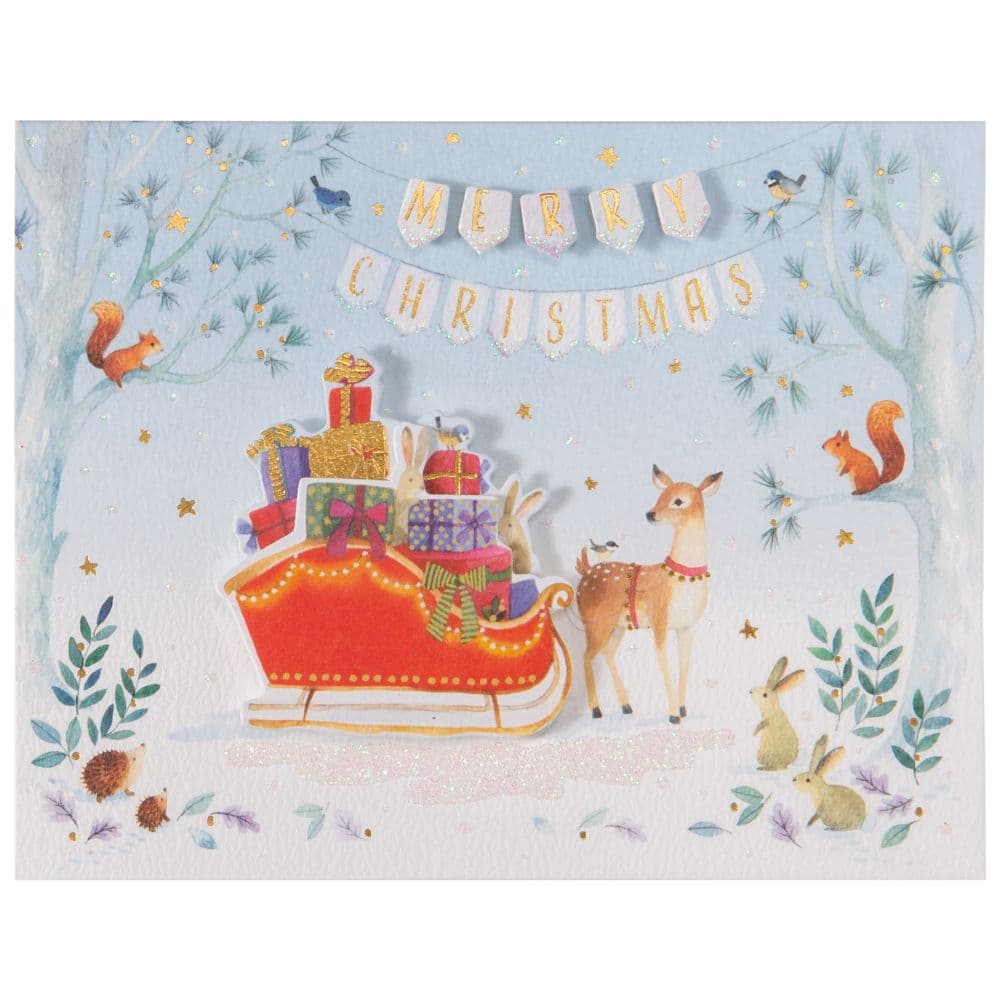 Sleigh Gifts and Deer 10 Count Boxed Christmas Cards First Alternate Image width="1000" height="1000"