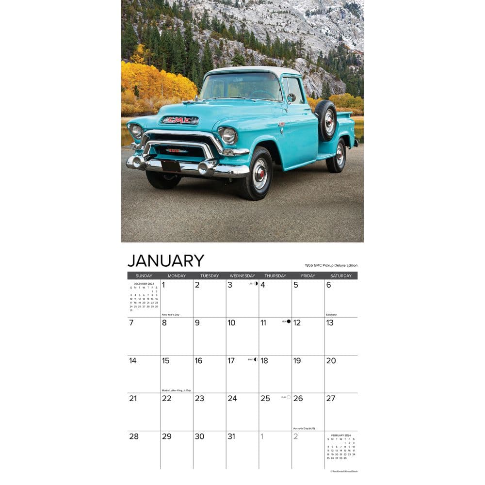 Cars and Trucks Classic 2024 Wall Calendar