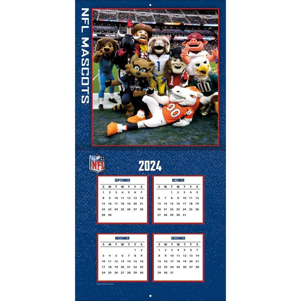 NFL Mascots 2025 Wall Calendar Second Alternate Image