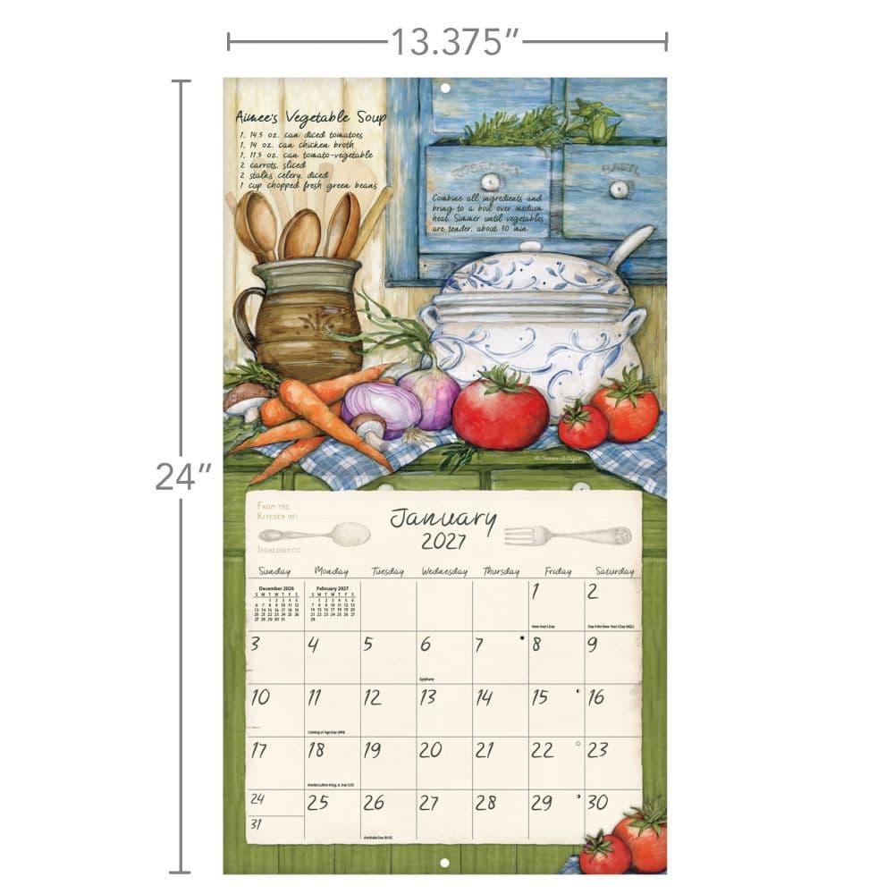 American Kitchen 2027 Wall Calendar by Susan Winget Third Alternate Image