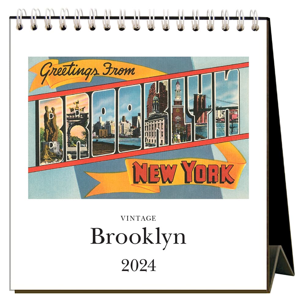 Brooklyn Nostalgic 2024 Easel Desk Calendar