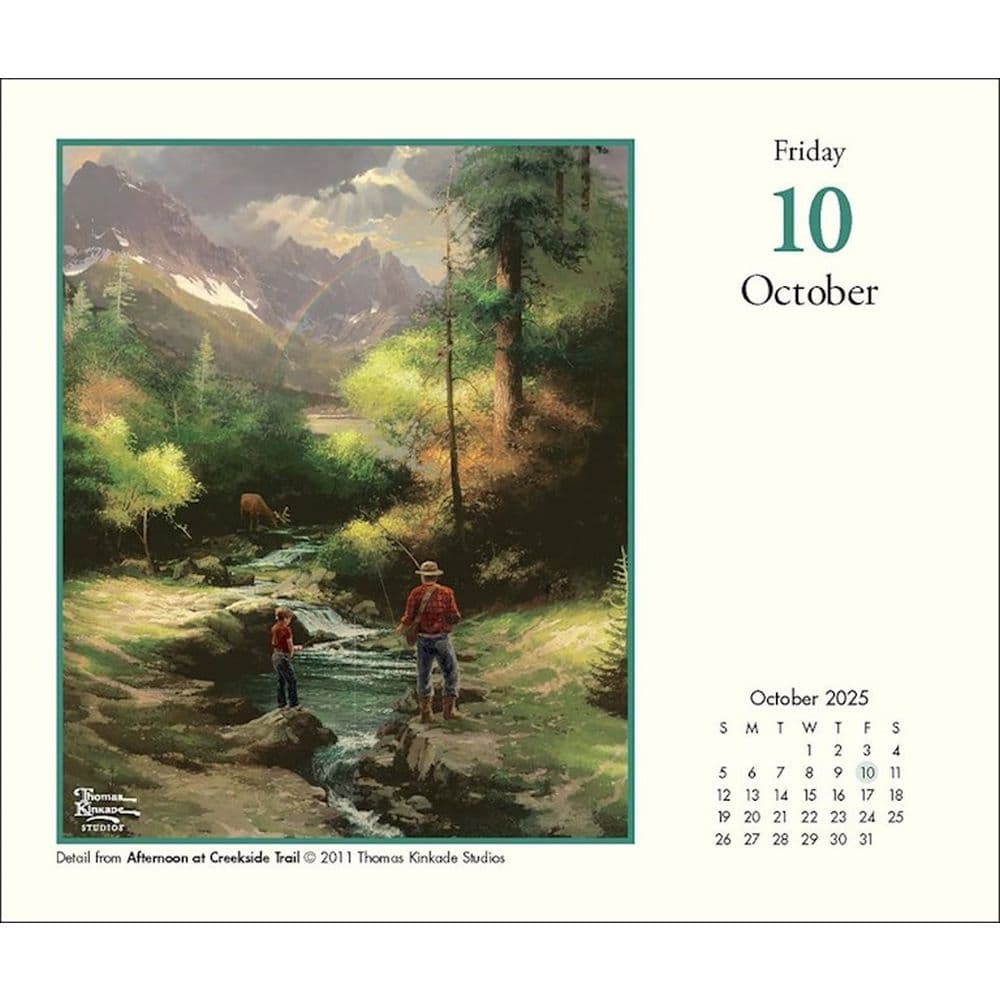 Kinkade Painter of Light 2025 Desk Calendar Main Third Alternate Image width=&quot;1000&quot; height=&quot;1000&quot;